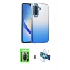 MARSİLYAN™- Galaxy A26 Kılıf Kıvılcım Minimal Özel Seri - Siyah 3D Antistatik Seramik Nano Ekran Koruyucu + Raze Metal Kamera Lens - SH