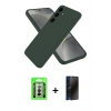 MARSİLYAN™- Galaxy A26 Kılıf Kozmos Yansıma Özel Seri - Siyah 3D Antistatik Hayalet Cam Ekran Koruyucu + Raze Metal Kamera Lens - GS