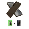 MARSİLYAN™- Galaxy A26 Kılıf Kozmos Yansıma Özel Seri - Siyah 3D Antistatik Hayalet Cam Ekran Koruyucu + Raze Metal Kamera Lens - SH