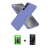 MARSİLYAN™- Galaxy A26 Kılıf Kozmos Yansıma Özel Seri - Siyah 3D Antistatik Hayalet Cam Ekran Koruyucu + Raze Metal Kamera Lens - SH