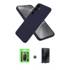 MARSİLYAN™- Galaxy A26 Kılıf Kozmos Yansıma Özel Seri - Siyah 3D Antistatik Hayalet Cam Ekran Koruyucu + Raze Metal Kamera Lens - SH