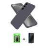 MARSİLYAN™- Galaxy A26 Kılıf Kozmos Yansıma Özel Seri - Siyah 3D Antistatik Hayalet Cam Ekran Koruyucu + Raze Metal Kamera Lens - SH