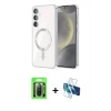 MARSİLYAN™- Galaxy A26 Kılıf Nova Işık Özel Seri - Siyah 3D Antistatik Seramik Nano Ekran Koruyucu + Siyah Raze Metal Kamera Lens