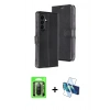 MARSİLYAN™- Galaxy A26 Kılıf Siluet Işık Serisi - Siyah 3D Antistatik Seramik Nano Ekran Koruyucu + Raze Metal Kamera Lens - SH