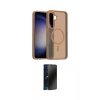 MARSİLYAN™- Galaxy A26 Kılıf Siluet Minimal Prime - Siyah 3D Antistatik Hayalet Cam Ekran Koruyucu