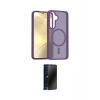 MARSİLYAN™- Galaxy A26 Kılıf Siluet Minimal Prime - Siyah 3D Antistatik Hayalet Cam Ekran Koruyucu