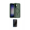 MARSİLYAN™- Galaxy A26 Kılıf Siluet Minimal Prime - Siyah 3D Antistatik Hayalet Cam Ekran Koruyucu