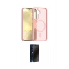 MARSİLYAN™- Galaxy A26 Kılıf Siluet Minimal Prime - Siyah 3D Antistatik Hayalet Cam Ekran Koruyucu