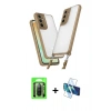 MARSİLYAN™- Galaxy A26 Kılıf Ufuk Klasik - Siyah 3D Antistatik Seramik Nano Ekran Koruyucu + Raze Metal Kamera Lens - SH