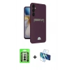 MARSİLYAN™- Galaxy A26 Kılıf Vadi Çizgi Prime - Siyah 3D Antistatik Seramik Nano Ekran Koruyucu + Raze Metal Kamera Lens - GS