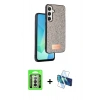 MARSİLYAN™- Galaxy A26 Kılıf Vadi Klasik Serisi - Siyah 3D Antistatik Seramik Nano Ekran Koruyucu + Raze Metal Kamera Lens - GS