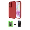 MARSİLYAN™- Galaxy A26 Kılıf Yankı Yansıma Özel Seri - Siyah 3D Antistatik Hayalet Cam Ekran Koruyucu + Raze Metal Kamera Lens - SH