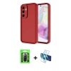 MARSİLYAN™- Galaxy A26 Kılıf Yankı Yansıma Özel Seri - Siyah 3D Antistatik Seramik Nano Ekran Koruyucu + Raze Metal Kamera Lens - SH