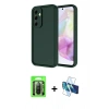MARSİLYAN™- Galaxy A26 Kılıf Yankı Yansıma Özel Seri - Siyah 3D Antistatik Seramik Nano Ekran Koruyucu + Raze Metal Kamera Lens - SH