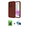 MARSİLYAN™- Galaxy A26 Kılıf Yankı Yansıma Özel Seri - Siyah 3D Antistatik Seramik Nano Ekran Koruyucu + Raze Metal Kamera Lens - SH
