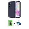 MARSİLYAN™- Galaxy A26 Kılıf Yankı Yansıma Özel Seri - Siyah 3D Antistatik Seramik Nano Ekran Koruyucu + Raze Metal Kamera Lens - SH