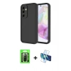 MARSİLYAN™- Galaxy A26 Kılıf Yankı Yansıma Özel Seri - Siyah 3D Antistatik Seramik Nano Ekran Koruyucu + Raze Metal Kamera Lens - SH