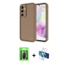 MARSİLYAN™- Galaxy A26 Kılıf Yankı Yansıma Özel Seri - Siyah 3D Antistatik Seramik Nano Ekran Koruyucu + Raze Metal Kamera Lens - SH