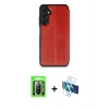 MARSİLYAN™- Galaxy A26 Kılıf Zirve Yansıma Serisi - Siyah 3D Antistatik Seramik Nano Ekran Koruyucu + Raze Metal Kamera Lens - SH
