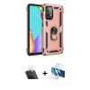 MARSİLYAN™- Galaxy A32 Kılıf Ahenk Klasik Koleksiyonu - Siyah 3D Antistatik Cam Ekran Koruyucu + Kamera Lens Koruma Cam - SF