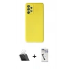 MARSİLYAN™- Galaxy A32 Kılıf Ahenk Serisi - Şeffaf Uv Polymer Nano Ekran Koruyucu + Kamera Lens Koruma Cam - SF