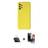 MARSİLYAN™- Galaxy A32 Kılıf Ahenk Serisi - Siyah 3D Antistatik Mat Seramik Nano Ekran Koruyucu + Kamera Lens Koruma Cam - SF