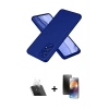 MARSİLYAN™- Galaxy A32 Kılıf Kozmos Yansıma Özel Seri - Siyah 3D Antistatik Mat Seramik Nano Ekran Koruyucu + Kamera Lens Koruma Cam - SF