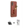 MARSİLYAN™- Galaxy A32 Kılıf Nova Işık Prime - Şeffaf Uv Polymer Nano Ekran Koruyucu + Kamera Lens Koruma Cam - SF