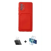 MARSİLYAN™- Galaxy A32 Kılıf Vadi Çizgi Prime - Siyah 3D Antistatik Cam Ekran Koruyucu + Kamera Lens Koruma Cam - SF