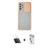 MARSİLYAN™- Galaxy A32 Kılıf Vadi Çizgi - Şeffaf Uv Polymer Nano Ekran Koruyucu + Kamera Lens Koruma Cam - SF