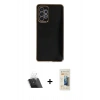 MARSİLYAN™- Galaxy A32 Kılıf Yankı Serisi - Siyah 6D Mat Seramik Hayalet Nano Ekran Koruyucu + Kamera Lens Koruma Cam - SF