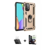 MARSİLYAN™- Galaxy A33 5G Kılıf Ahenk Klasik Koleksiyonu - Şeffaf Temperli Cam Ekran Koruyucu + Kamera Lens Koruma Cam - SF
