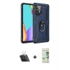 MARSİLYAN™- Galaxy A33 5G Kılıf Ahenk Klasik Koleksiyonu - Siyah 20D Premium Cam Ekran Koruyucu + Şeffaf Kamera Lens Koruma Cam
