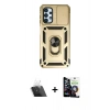 MARSİLYAN™- Galaxy A33 5G Kılıf Ahenk Klasik - Şeffaf Temperli Cam Ekran Koruyucu + Kamera Lens Koruma Cam - SF