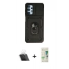 MARSİLYAN™- Galaxy A33 5G Kılıf Ahenk Klasik - Siyah 20D Premium Cam Ekran Koruyucu + Kamera Lens Koruma Cam - SF