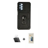 MARSİLYAN™- Galaxy A33 5G Kılıf Ahenk Klasik - Siyah 6D Mat Seramik Hayalet Nano Ekran Koruyucu + Kamera Lens Koruma Cam - SF