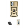 MARSİLYAN™- Galaxy A33 5G Kılıf Ahenk Klasik - Siyah 6D Mat Seramik Hayalet Nano Ekran Koruyucu + Kamera Lens Koruma Cam - SF