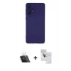 MARSİLYAN™- Galaxy A33 5G Kılıf Ahenk Serisi - Siyah Seramik Nano Ekran Koruyucu + Kamera Lens Koruma Cam - SF