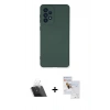 MARSİLYAN™- Galaxy A33 5G Kılıf Ahenk Serisi - Siyah Seramik Nano Ekran Koruyucu + Kamera Lens Koruma Cam - SF
