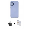 MARSİLYAN™- Galaxy A33 5G Kılıf Ahenk Serisi - Siyah Seramik Nano Ekran Koruyucu + Kamera Lens Koruma Cam - SF