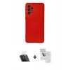 MARSİLYAN™- Galaxy A33 5G Kılıf Ahenk Serisi - Siyah Seramik Nano Ekran Koruyucu + Kamera Lens Koruma Cam - SF