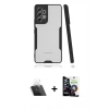 MARSİLYAN™- Galaxy A33 5G Kılıf Atlas Asil Serisi - Şeffaf Temperli Cam Ekran Koruyucu + Kamera Lens Koruma Cam - SF