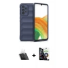 MARSİLYAN™- Galaxy A33 5G Kılıf Atlas Koleksiyonu - Şeffaf Temperli Cam Ekran Koruyucu + Kamera Lens Koruma Cam - SF