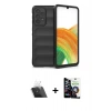MARSİLYAN™- Galaxy A33 5G Kılıf Atlas Koleksiyonu - Şeffaf Temperli Cam Ekran Koruyucu + Kamera Lens Koruma Cam - SF