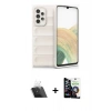 MARSİLYAN™- Galaxy A33 5G Kılıf Atlas Koleksiyonu - Şeffaf Temperli Cam Ekran Koruyucu + Kamera Lens Koruma Cam - SF