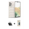 MARSİLYAN™- Galaxy A33 5G Kılıf Atlas Koleksiyonu - Siyah 6D Mat Seramik Hayalet Nano Ekran Koruyucu + Kamera Lens Koruma Cam - SF