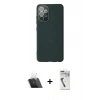 MARSİLYAN™- Galaxy A33 5G Kılıf Çekirdek Modern Serisi - Şeffaf Uv Polymer Nano Ekran Koruyucu + Kamera Lens Koruma Cam - SF
