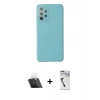 MARSİLYAN™- Galaxy A33 5G Kılıf Çekirdek Modern Serisi - Şeffaf Uv Polymer Nano Ekran Koruyucu + Kamera Lens Koruma Cam - SF