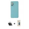 MARSİLYAN™- Galaxy A33 5G Kılıf Çekirdek Modern Serisi - Siyah 6D Mat Seramik Hayalet Nano Ekran Koruyucu + Kamera Lens Koruma Cam - SF
