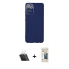 MARSİLYAN™- Galaxy A33 5G Kılıf Çekirdek Modern Serisi - Siyah 6D Mat Seramik Hayalet Nano Ekran Koruyucu + Kamera Lens Koruma Cam - SF